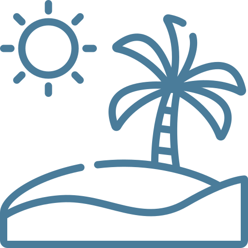 Bright sunlit coastal view on Georgian Bay beach