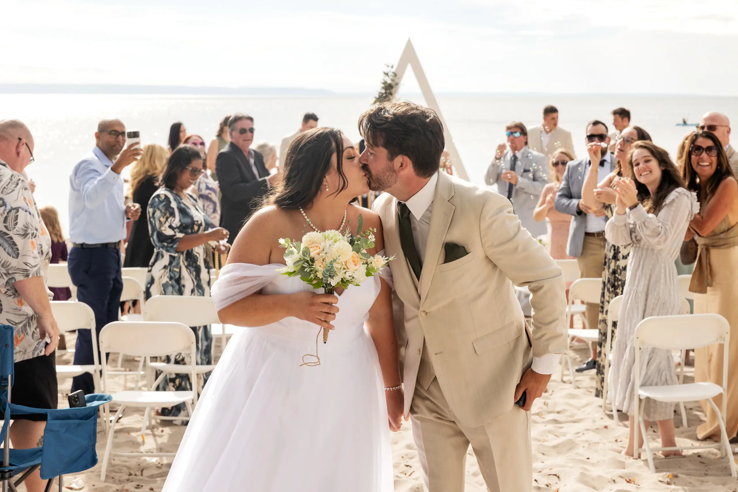 Weekend private resort wedding package beachfront ceremony setup